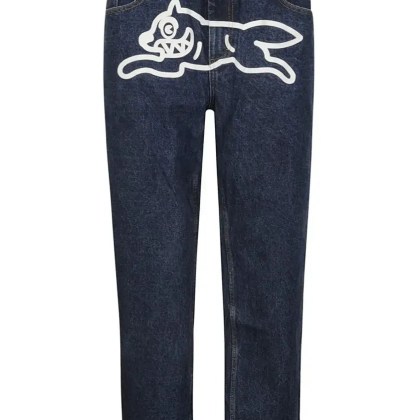 ICE CREAM - Straight Leg Denim With Playful Front Print - Größe 32 - blau ICE CREAM - Straight Leg Denim With Playful Front Print - Größe 32 - blau