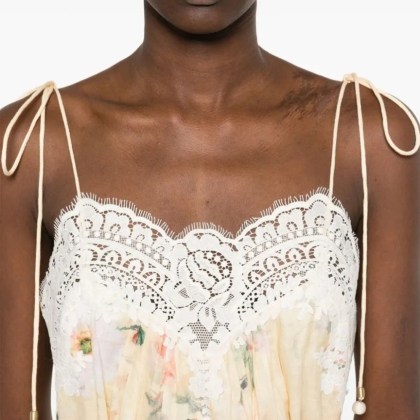 Zimmermann - Light Yellow Everley Midi Dress - Größe 3 - gelb – Bild 3