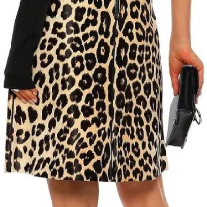 Bottega Veneta - Bottega Veneta Leopard Print Calf Hair Skirt - Größe 42 - braun