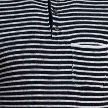 Rakki' - Ribbed Blue Polo Shirt - Größe 46 - grau – Bild 3