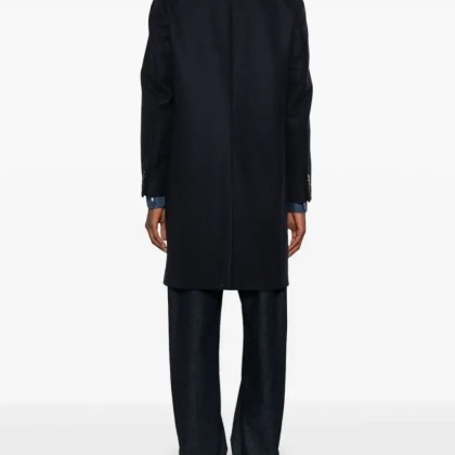 Gabriele Pasini - Midnight Blue Virgin Wool Double-Breasted Coat - Größe 52 - blau – Bild 3