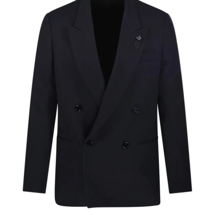 Lardini - Double-Breasted Tailored Blazer - Größe 48 - blau Lardini - Double-Breasted Tailored Blazer - Größe 48 - blau