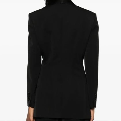 Dolce&Gabbana - Black Jacket With Deep V-Neckline And Satin Lapels - Größe 44 - schwarz – Bild 3