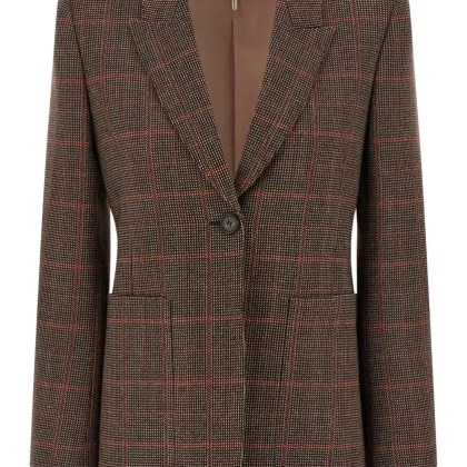 Chloé - Check Wool Blazer - Größe 40 - braun Chloé - Check Wool Blazer - Größe 40 - braun