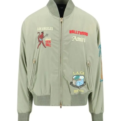 Amiri - Embroidered Casual Jacket With Colorful Patches - Größe L - grün Amiri - Embroidered Casual Jacket With Colorful Patches - Größe L - grün