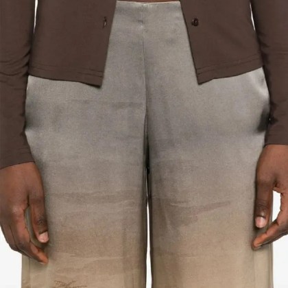 Pierre-Louis Mascia - Wide-Leg Gradient Trousers With Landscape Print - Größe S - beige – Bild 2