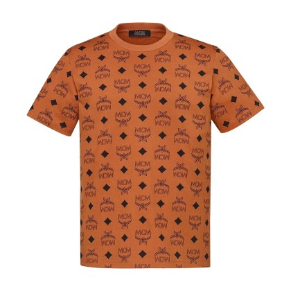 MCM - Tops & T-Shirts T-Shirt aus Bio-Baumwolle mit gedr - Größe M - braun MCM - Tops & T-Shirts T-Shirt aus Bio-Baumwolle mit gedr - Größe M - braun