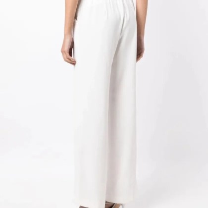 P.A.R.O.S.H. - Wide-Leg Tailored Pants With High Waist - Größe S - white – Bild 3