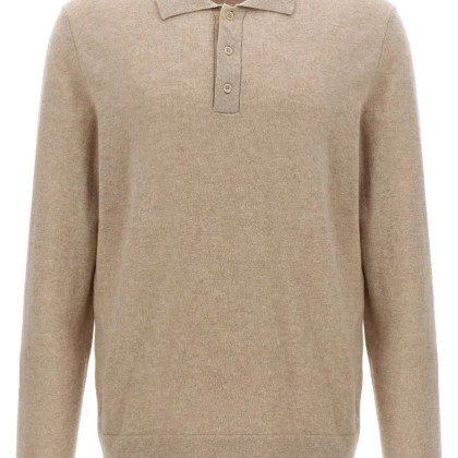 Zanone - Cashmere Blend Long Sleeve Polo Shirt With Classic - Größe 52 - beige Zanone - Cashmere Blend Long Sleeve Polo Shirt With Classic - Größe 52 - beige