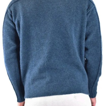 Isabel Benenato - Petroleum Knit Sweater - Größe L - blau – Bild 3