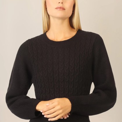 Apart - Strickkleid - Größe 40 - schwarz – Bild 3