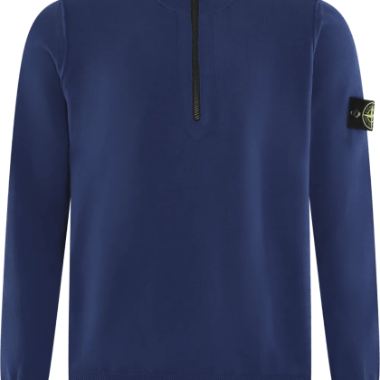 Stone Island - Heren Half Zip Sweater Blauw - Größe XXL - blue Stone Island - Heren Half Zip Sweater Blauw - Größe XXL - blue
