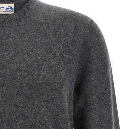 Ballantyne - Ribbed Hem Cashmere Sweater With Long Cuffed Sleev - Größe 54 - grau – Bild 3