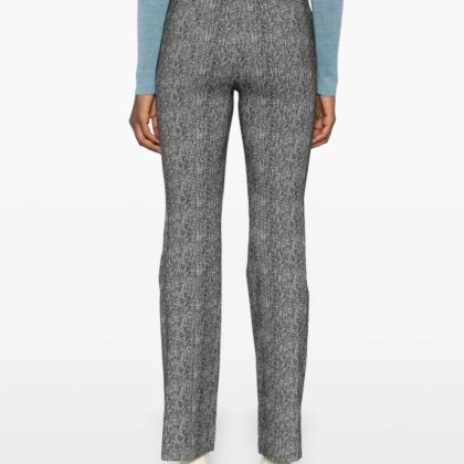 Staud - Black/White Kat Herringbone Pattern Bootcut Trouse - Größe 8 - schwarz – Bild 2