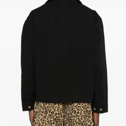 BRAIN DEAD - Boxy Cropped Jacket With Textured Details - Größe XL - schwarz