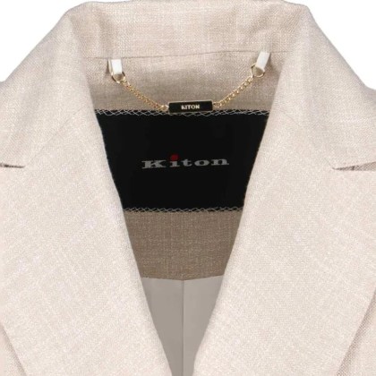 Kiton - Double-Breasted Blazer - Beige - Größe 46 - beige – Bild 3