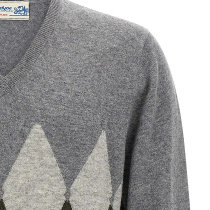 Ballantyne - Argyle Pattern Sweater - Größe 58 - grau – Bild 3