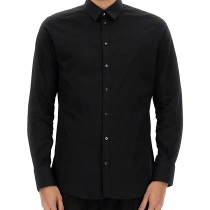 Dolce&Gabbana - Poplin Stretch Shirt - Größe 41 - schwarz Dolce&Gabbana - Poplin Stretch Shirt - Größe 41 - schwarz