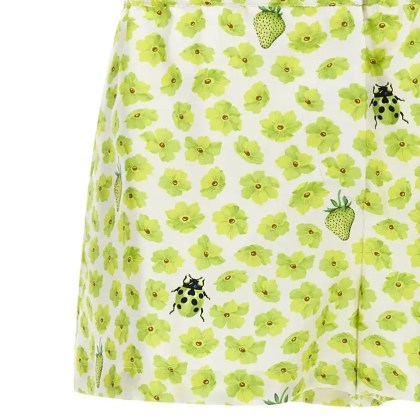 Versace - Silk Twill Shorts With Strawberry Garden Print - Größe 40 - grün – Bild 3