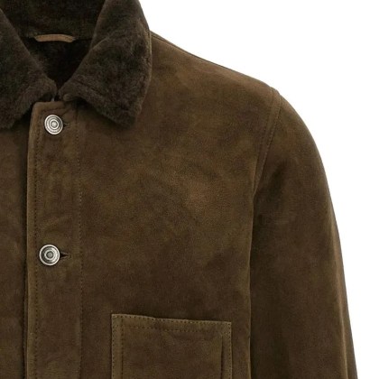 Giorgio Brato - Brown Suede Sheepskin Jacket - Größe 52 - schwarz – Bild 3
