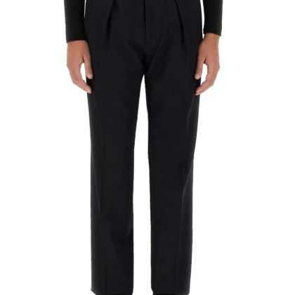 Fendi - Straight-Fit Black Wool Pants - Größe 50 - blau Fendi - Straight-Fit Black Wool Pants - Größe 50 - blau
