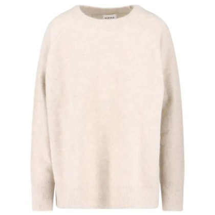 P.A.R.O.S.H. - Relaxed-Fit White Knit Sweater With Ribbed Details - Größe S - beige P.A.R.O.S.H. - Relaxed-Fit White Knit Sweater With Ribbed Details - Größe S - beige
