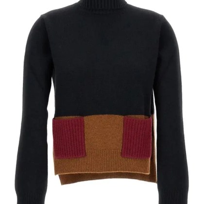 Plan C - High Neck Wool Blend Sweater - Größe 42 - schwarz Plan C - High Neck Wool Blend Sweater - Größe 42 - schwarz