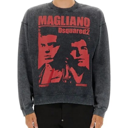 Dsquared2 - Washed Black Sweatshirt - Größe L - schwarz Dsquared2 - Washed Black Sweatshirt - Größe L - schwarz