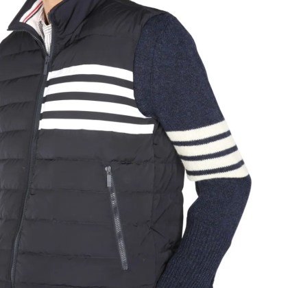 Thom Browne - 4Bar Vest - Größe 5 - blau – Bild 3