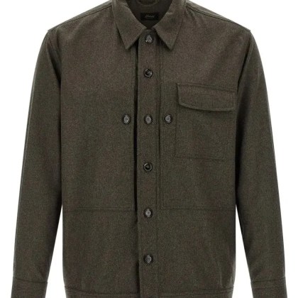 Brioni - Wool Cloth Overshirt - Größe XL - grün Brioni - Wool Cloth Overshirt - Größe XL - grün