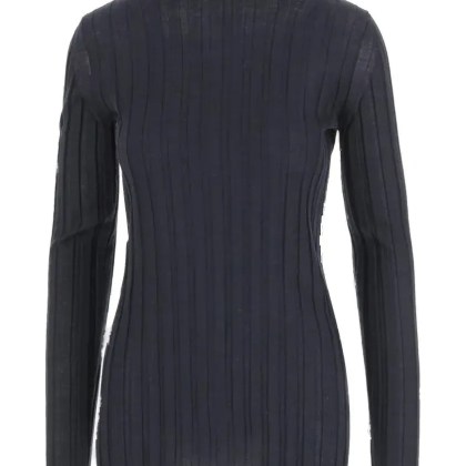 CARVEN - Ribbed Wool And Silk Sweater - Größe XS - schwarz CARVEN - Ribbed Wool And Silk Sweater - Größe XS - schwarz