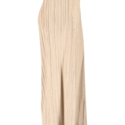 ISSEY MIYAKE PLEATS PLEASE - Wide-Leg Cropped Trousers In Finely Pleated Fabric - Größe III - beige – Bild 4