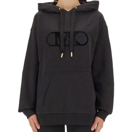 Michael Kors - Flocked Logo Sweatshirt - Größe M - schwarz Michael Kors - Flocked Logo Sweatshirt - Größe M - schwarz