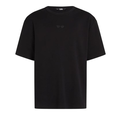 Karl Lagerfeld - OVERSIZE-T-SHIRT MIT SONNENBRILLE - Größe XS - schwarz Karl Lagerfeld - OVERSIZE-T-SHIRT MIT SONNENBRILLE - Größe XS - schwarz