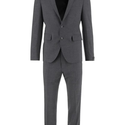 Tagliatore - Pinstripe Wool Blend Dress With Classic Reverse De - Größe 54 - grau Tagliatore - Pinstripe Wool Blend Dress With Classic Reverse De - Größe 54 - grau