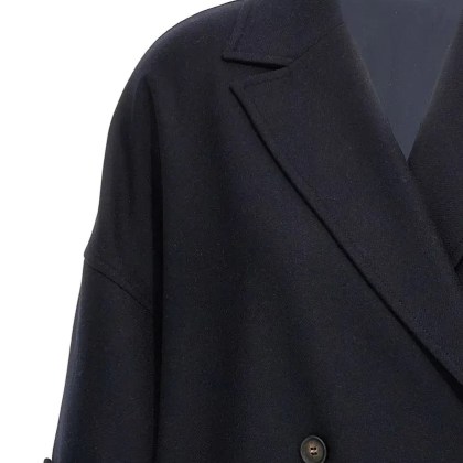 Brunello Cucinelli - Shiny Cuff Details' Caban Coat - Größe 38 - blau – Bild 3