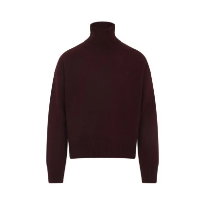 AMI Paris - High Neck Burgundy Sweater In Wool - Größe M - rot AMI Paris - High Neck Burgundy Sweater In Wool - Größe M - rot