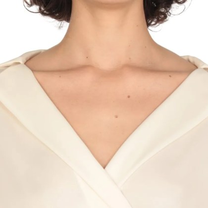 Philosophy Di Lorenzo Serafini - Ivory Shirt With Neckline - Größe 44 - beige – Bild 3