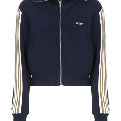 Autry - Viscose Sweatshirt With Front Zip - Größe XS - schwarz Autry - Viscose Sweatshirt With Front Zip - Größe XS - schwarz