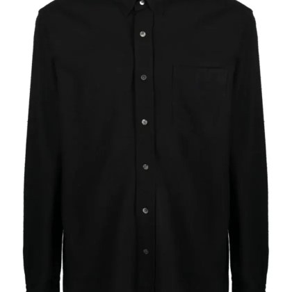 Our Legacy - Black Silk Classic Collar Shirt - Größe 48 - schwarz Our Legacy - Black Silk Classic Collar Shirt - Größe 48 - schwarz