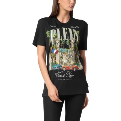 Philipp Plein - T-Shirt Racing Mit Schmucksteinen - Größe XS - schwarz