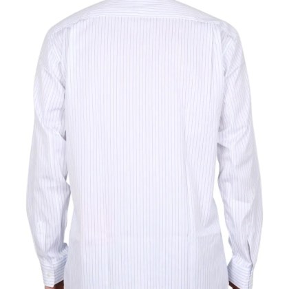 Comme des Garcons - Button-Down Shirt With Classic Collar And Striped - Größe M - blau – Bild 3