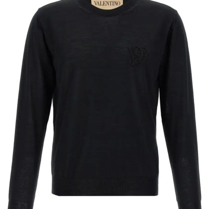 Valentino Garavani - Logo Embroidery Sweater - Größe XL - schwarz Valentino Garavani - Logo Embroidery Sweater - Größe XL - schwarz