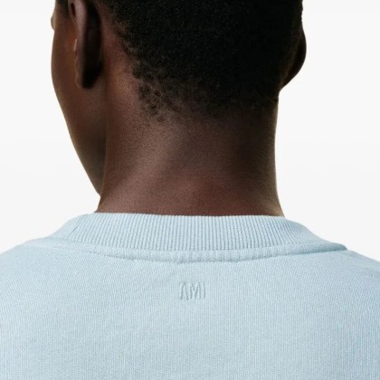 AMI Paris - Sky Blue Cotton Sweatshirt - Größe XL - grau – Bild 3
