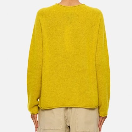 SUZUSAN - Cashmere Seamless Pullover Long - Größe S - gelb – Bild 3