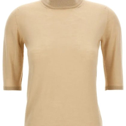 Max Mara - %27Cecina%27 Turtleneck Sweater - Größe XL - beige Max Mara - %27Cecina%27 Turtleneck Sweater - Größe XL - beige