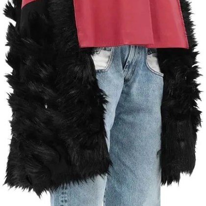 Maison Margiela - Maison Margiela Faux Fur Trimmed Leather Cape Jack - Größe 38 - rot – Bild 3