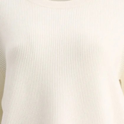 Brunello Cucinelli - Cashmere English Rib Sweater With Monili - Größe M - beige – Bild 3