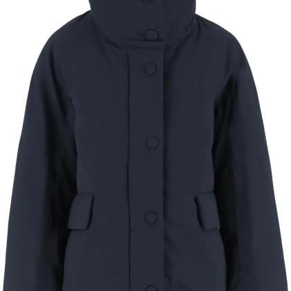 Aspesi - Cotton Blend Jacket With High Collar And Flap Pock - Größe M - blau Aspesi - Cotton Blend Jacket With High Collar And Flap Pock - Größe M - blau