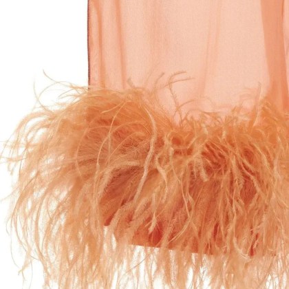 Oséree - Feather Silk Pants - Größe L - beige – Bild 2